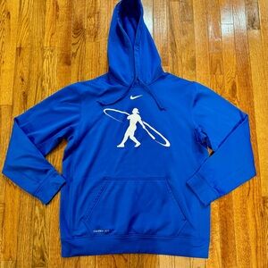Blue Men’s Nike Swingman Dri-Fit Baseball Hoodie Size Large Excellent Condition